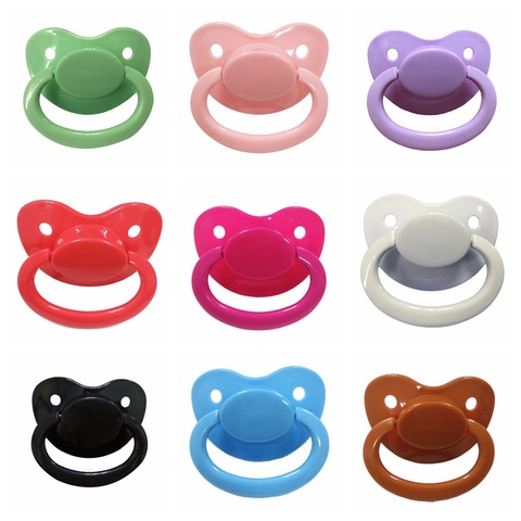 Adult Baby Pacifier Big Size Silicone Nipple Chupetes 1PCS Solid Color Lovely Food Grade Pacifier Bulk Parent-child Toys 2022 ► Photo 1/6