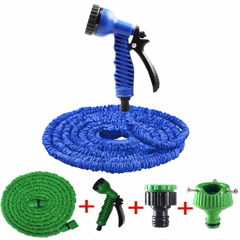 Hot Car Magic Flexible Hose Expandable Garden Hose Reels Garden Water Hose for Watering Connector Blue Green 25-200FT ► Photo 1/1