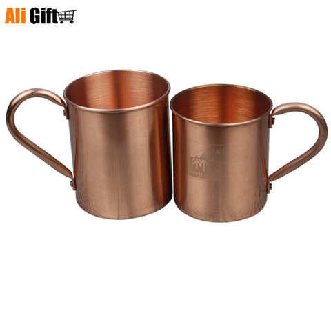 Fashionable and Durable Pure Copper Cup with Handle Copper Cup European Tableware Large Capacity Mug Beverage Set Bar Tool ► Photo 1/6