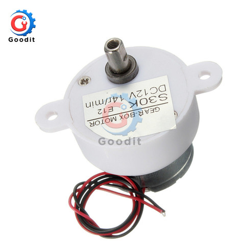 Electric Brushless Motor DC 12V High Torque Gear Motor Geared Box S30K Reduction Motor 14RPM 2 Wires for Electronic Toys Fan ► Photo 1/6