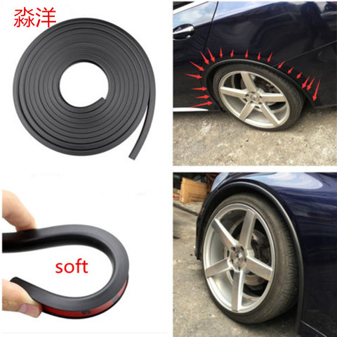 soft  Car Fender Flare Extension Wheel Eyebrow Protector Lip Wheel-arch Trim Wheel Eyebrow Arch Decorative Strip Car Tires Eyebr ► Photo 1/6