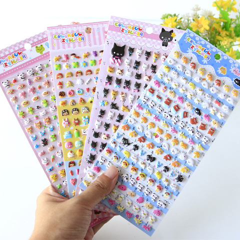 Cute Bunny 3D Puffy Sticker Sheet, Foam Sticker, Kids Craft Gift