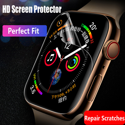 Soft film For Apple Watch Screen Protector series 6 5 4 se 3 44mm 40mm 42mm 38mm (Not tempered Glass) HD Protector accessories ► Photo 1/6
