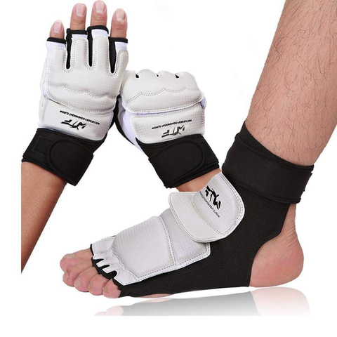 WTF approved Adult child protect gloves Taekwondo Foot Protector Ankle Support fighting foot guard Kickboxing boot Palm protecto ► Photo 1/6