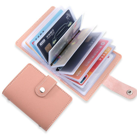 26 Slots PU Leather Business ID Credit Card Holder Case Pocket Bag for Men Women