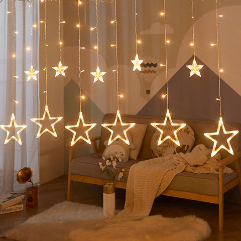 Christmas Fairy Lights LED Star Garland String Lights for Xmas Window Room Indoor Outdoor Decoration Wedding Party Light Lamp ► Photo 1/6