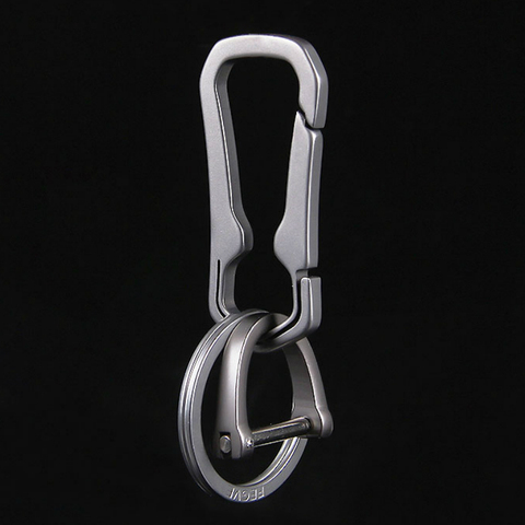 Jobon Real Titanium Key Chain Custom Lettering Super Lightweight Titanium EDC Tool Keychain Hanging Buckle Car Key Ring Holders ► Photo 1/6