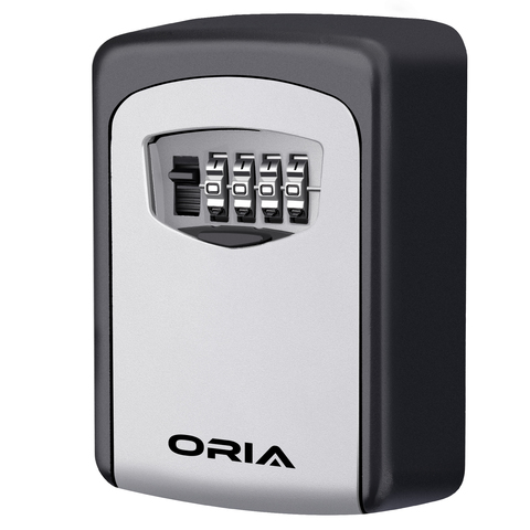 ORIA 4 Digit Combination Durable Key Storage Lock Box Wall Mounted Safety Key Lock Box Large Storage Capacity ► Photo 1/6
