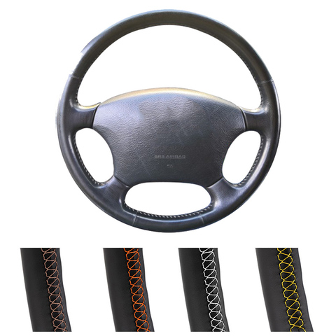 Leather Car Steering Wheel Cover For Toyota Prado 120 2004-2009 Land Cruiser 1995-2007 Tacoma Hilux Volant 2005 2006 ► Photo 1/6