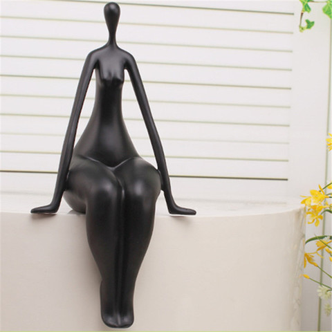 Nordic Abstract Yoga Figures Resin Sculpture Creative Living Room TV Cabinet Art Decoration Home Decor A991 ► Photo 1/6