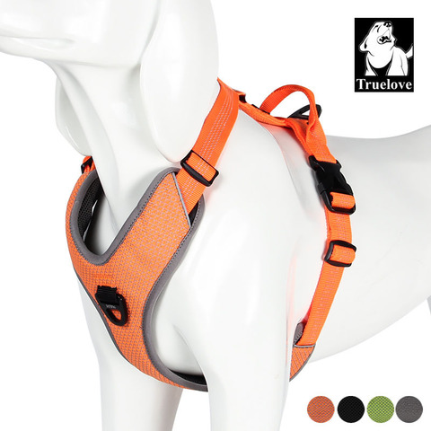 Truelove Padded Reflective Dog Pet Harness Small Large Soft Walk Adjustable With Handle For Seat Belt Pet Supplies Dropshipping ► Photo 1/6