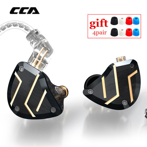 CCA C10 PRO 4BA+1DD Hybrid In Ear Earphones HIFI Metal Earbud headset Monitor Headsets Noise Cancelling Earphones C12 CA16 ZSX ► Photo 1/6