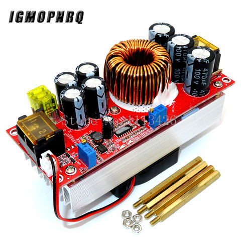 DC-DC 1500W 30A Voltage Step Up Converter Boost CC CV Power Supply Module Constant Current Module With Fan 10-60V to 12-90V ► Photo 1/4