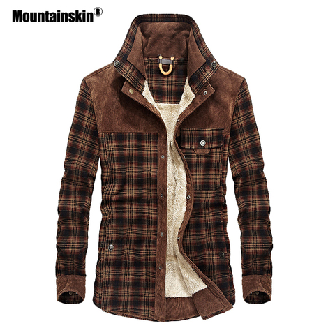 Mountainskin Men's Warm Jacket Fleece Thick Army  Coat Autumn Winter Jacket Men Slim Fit Clothing Mens Brand Clothing SA831 ► Photo 1/6