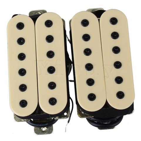 Yibuy Electric Guitar Neck Bridge Pickup Humbucker Double Coil Creamy-White High Output ► Photo 1/1