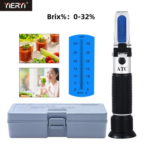 yieryi Refractometer sugar degree meter saccharimeter cutting fluid density Concentration meter 0-32% brix with retail box ► Photo 1/6