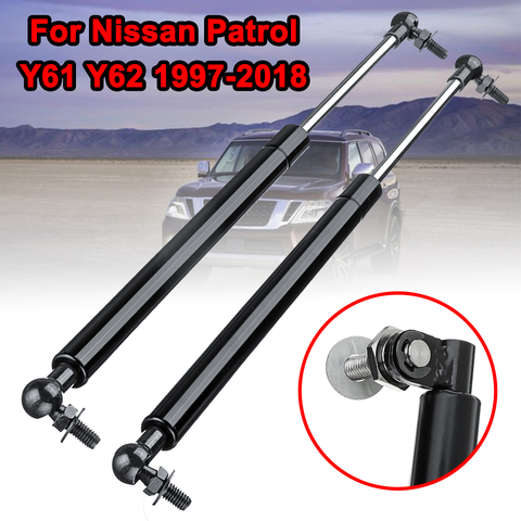 2Pcs Steel 41cm Car Bonnet Hood Lift Supports Shock Gas Struts Bars Replacement for Nissan Patrol Y61 1997-2022 ► Photo 1/6