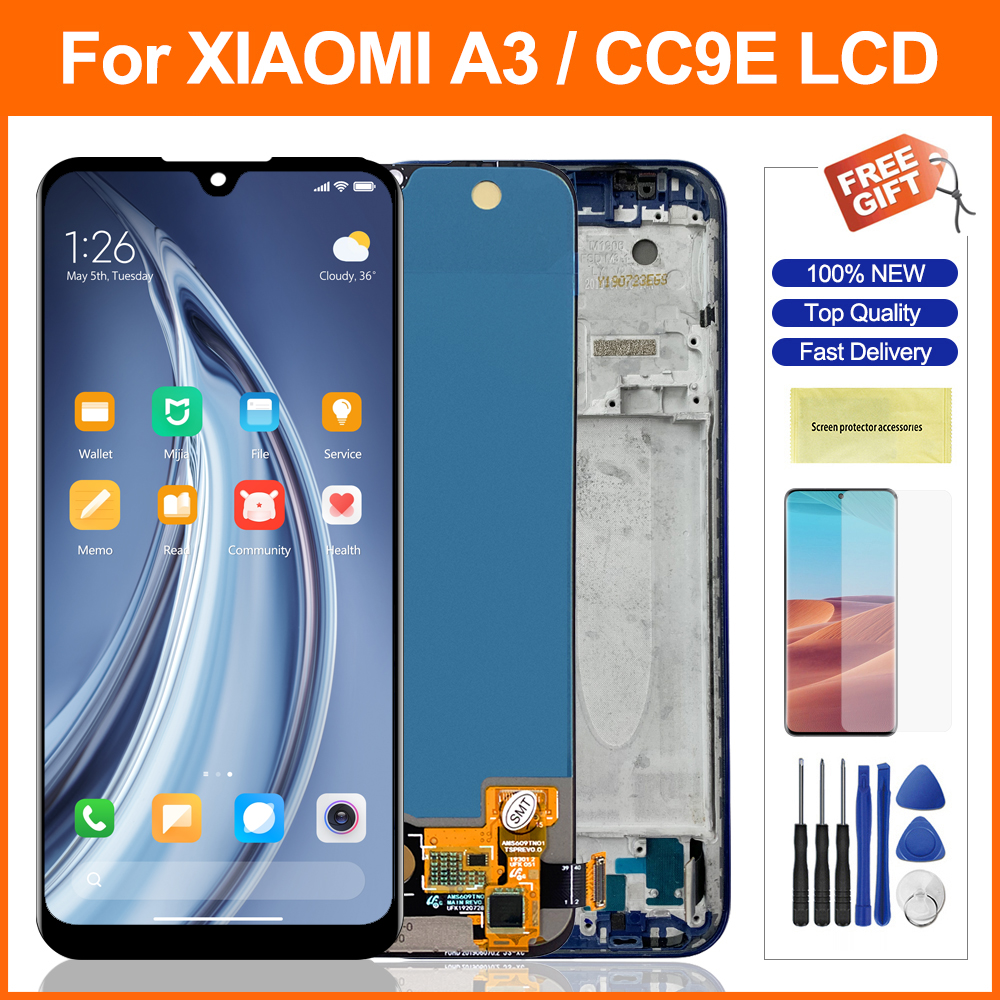 6.088'' Super AMOLED LCD for Xiaomi Mi A3 Lcd Display Touch Screen  Digitizer With Frame Replacement For Xiaomi CC9e LCD - Price history &  Review