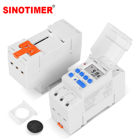 Electronic Weekly 7 Days Programmable Digital Industrial Time Switch Relay Timer Control AC 220V 16A Din Rail Mount ► Photo 1/6