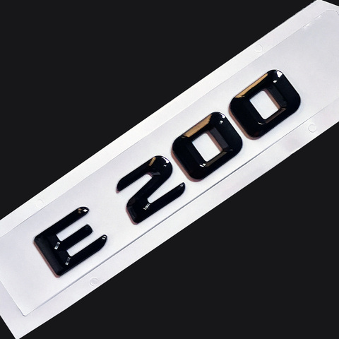 Original Size 1:1 Car rear tail Emblem Number letters Car Sticker For Mercedes Benz E200 E 200 Chrome Silver/ Matte Black ► Photo 1/1