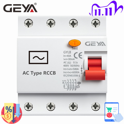 3Phase+N Differential Breaker Safety Switch RCD Electromagnetic Circuit Breaker 25A 40A 63A with CE CB Certificate ► Photo 1/6