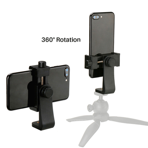 Universal Phone Tripod Mount Adapter Cellphone Clipper Stand Vertical 360 Degree Adjustable Holder voor For iPhone voor camera ► Photo 1/6