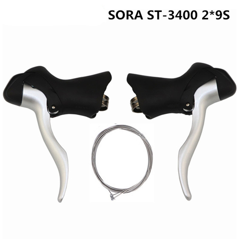 SHIMAN0 SORA ST-3400 2x9 Speed STI Road Bike Shifters Gear Levers Left and Right Original sora 3400 shifter ► Photo 1/4