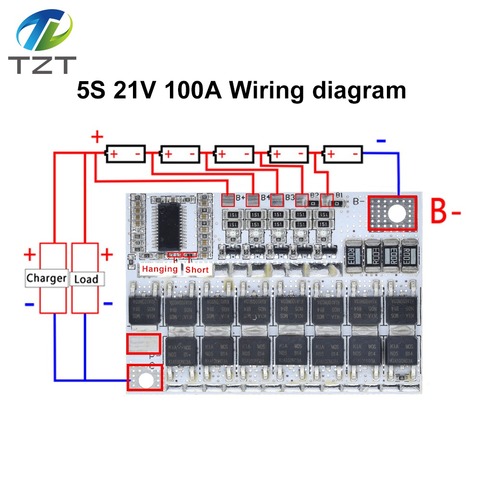 3s/4s/5s Bms 12v 16.8v 21v 100a Li-ion Lmo Ternary Lithium Battery Protection Circuit Board Li-polymer Balance Charging Module ► Photo 1/6