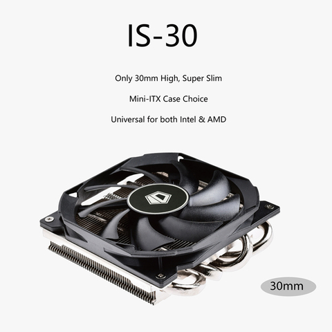 ID-COOLING IS-30 CPU Cooler with Quiet PWM Cooling Fan 4 Direct Contact Heatpipes Ultra Slim CPU Air Cooler ► Photo 1/6