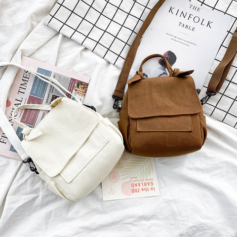 New Simple Canvas Crossbody Bag Versatile Fashion Messenger Bag Small Bags For Women Messenger Bag Shoulder Bag For Women 2022 ► Photo 1/6