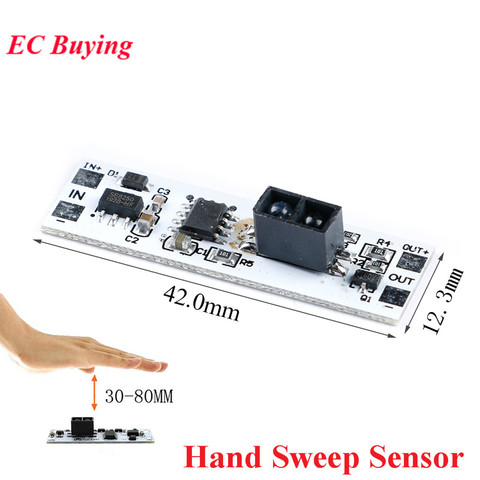 Scan Sensor Hand Sweep Switch Module 5V 12V 24V Short Distance IR Infrared LED Light Non Touch Hand Sweep Induction Smart Home ► Photo 1/6