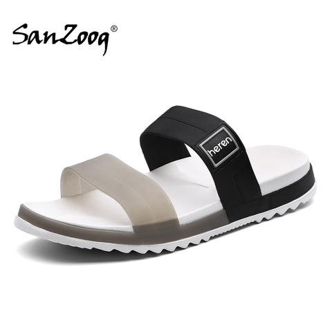 Men Rubber Beach Slippers Slides Summer Shoes Outdoor Slipper Slipers Garden Pool Chinelo Slide Masculino Badslippers Badeschuhe ► Photo 1/6