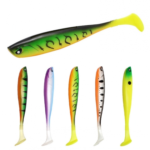 1pcs Jigging Wobblers Fishing Lure 130mm 10g shad T-tail soft bait Aritificial Silicone Lures Bass Pike Fishing Tackle ► Photo 1/6
