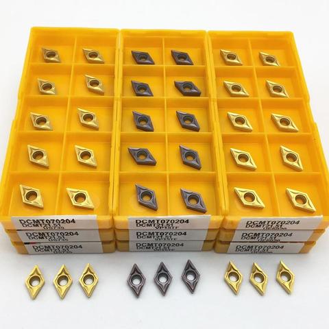DCMT070204 VP15TF UE6020 US735 alloy inserts, internal turning tools, CNC tool turning inserts for steel parts, stainless steel ► Photo 1/6