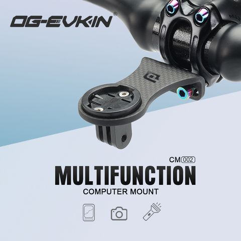 OG-EVKIN CM-02 Bike Stem Extension Carbon Computer Mount Code Table Rack For GPS/Bike Computer/Camera/Light Bicycle Accessories ► Photo 1/6