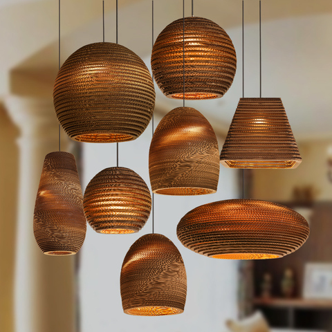 paper honeycomb pendant lights cardboard personalized living room restaurant cafe clothing store pendant lamps MJ1102 ► Photo 1/6