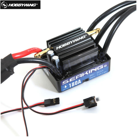 Hobbywing SeaKing V3 Waterproof 30A/60A/90A/120A/180A 2-6S Lipo Speed Controller 6V BEC Brushless ESC for RC Racing Boat ► Photo 1/6