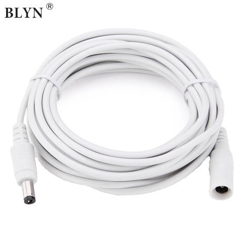White 12V DC Extension Cable 1M 5M 10M 20M Cable Connector 5.5mmx2.1mm Plug For CCTV Camera Power Cord 12V Adapter LED Strip ► Photo 1/6