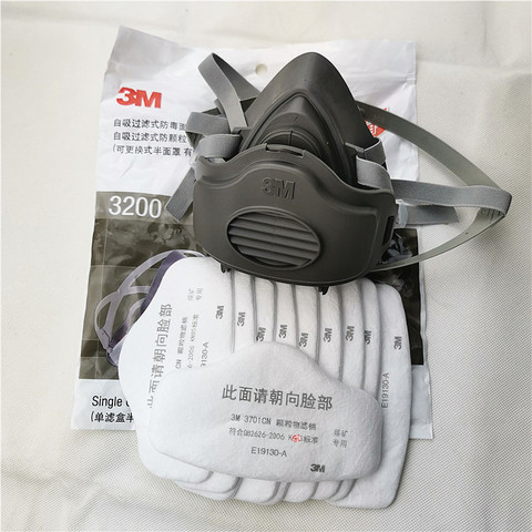 3M 3200 mask+10pcs 3M 3701 Filter gas Mask prevent Dust Suitable for industrial truction Dust pollen Haze ► Photo 1/6