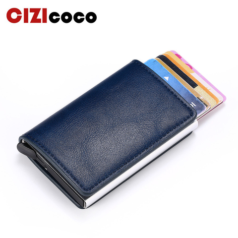 New Men Credit Card Holders Business ID Card Case Fashion Automatic RFID Card Holder Aluminium Bank Card Wallets ► Photo 1/6