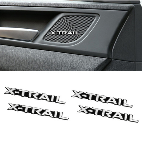 4pcs 3D Aluminum Badge Emblem Sticker For Nissan X-TRAIL XTRAIL T30 T31 T32 2013-2022 Accessories car audio decorate ► Photo 1/5