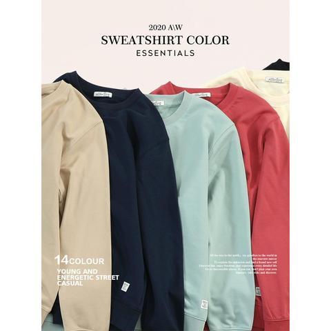 SIMWOOD 2022 Autumn New Hoodies Men Casual Minimalist Sweatshirt O-neck Embroidery logo Plus Size Basic Pullover  SI980547 ► Photo 1/6