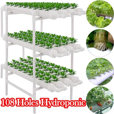 Hydroponic Grow Kits Vertical Equipment Plant Lettuce Strawberry Indoor 108 Holes ► Photo 1/6