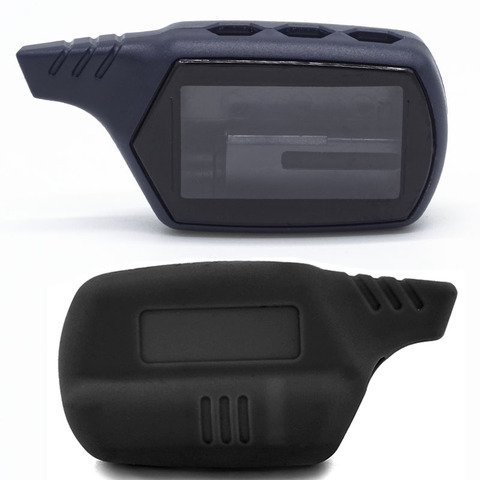 Russia version EZ-beta case keychain+silicone case for Jaguar EZ-beta FX-5 FX-3 EZ alpha lcd remote two way car alarm system ► Photo 1/2