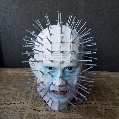 Terror Hellraiser Masks Halloween Cosplay Infernal Ghost Nails Adult Unisex Party Masquerade Stage Perform Role Play Accessories ► Photo 1/5