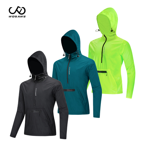 WOSAWE Waterproof Men's Cycling Jacket Hooded Windproof Mountains Road Jackets Lightweight Pullover Windbreaker cycling Jersey ► Photo 1/6