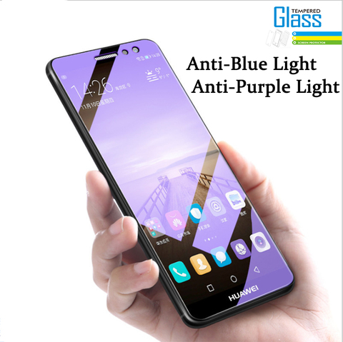 Anti Blue Purple light Tempered Glass For Xiaomi Redmi Note 7 8 Pro 5 Plus Screen Glass For Xiomi Redmi Note 9S 9 Pro Max K30 8A ► Photo 1/6