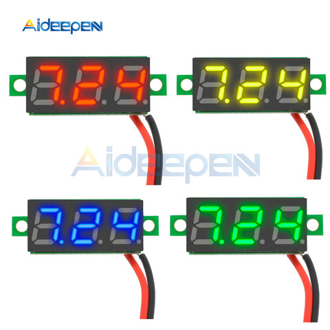 0.28 inch DC 2.5-30V Mini Digital Voltmeter Voltage Tester Meter LED Screen Electronic Parts Accessories Red Yellow Blue Green ► Photo 1/6