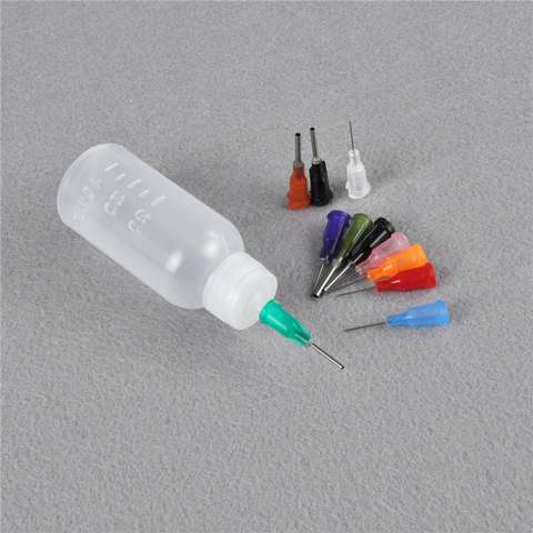 New Arrival 1set Transparent Polyethylene Needle Dispensing Dispenser Bottle for Rosin Solder Flux Paste + 11 Needles 30ml ► Photo 1/6