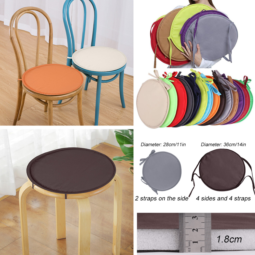 Kitchen Solid Round Chair Seat Cushion, Round Dining Chair Seat Cushions